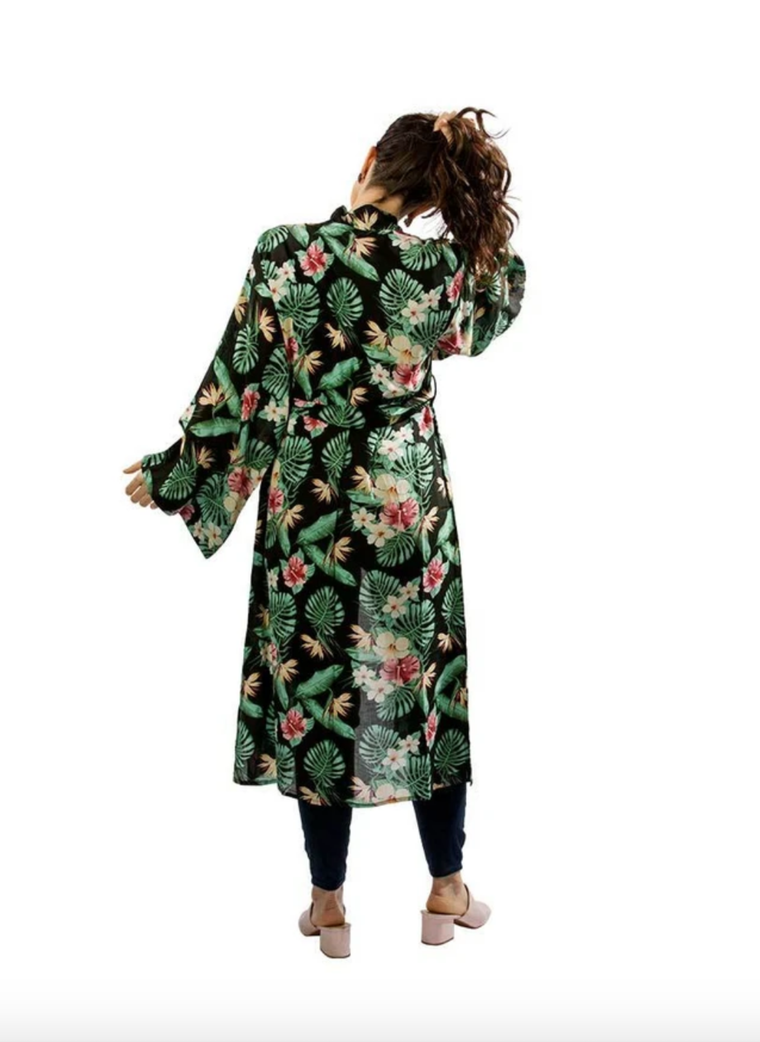 Belted kimono dress deals