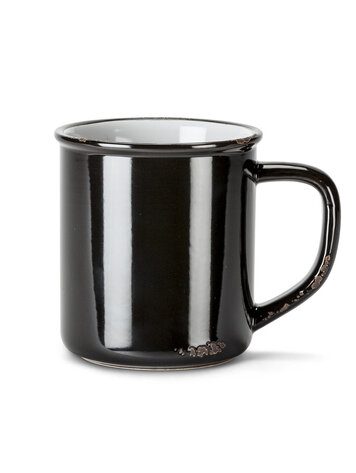 Black Enamel Look Mug