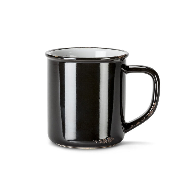 Black Enamel Look Mug