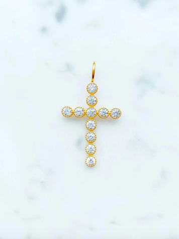 Diamond Cross Charm