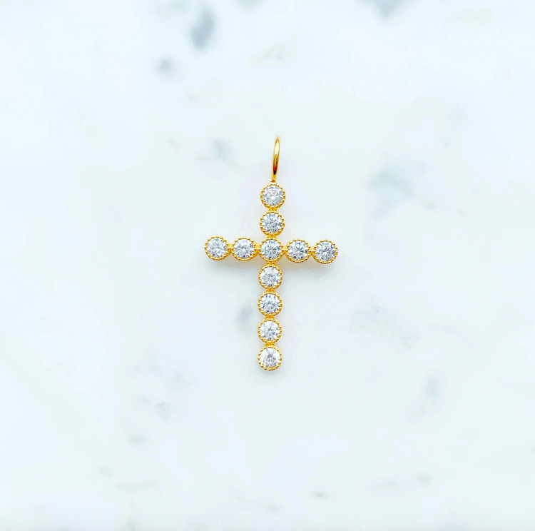 Diamond Cross Charm