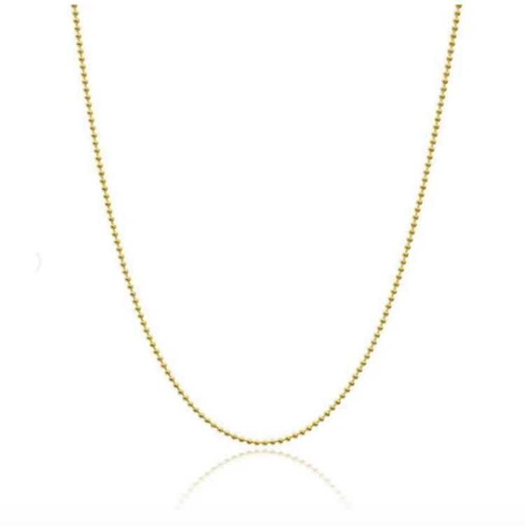 18K  Gold Vermeil Faceted Ball Chain