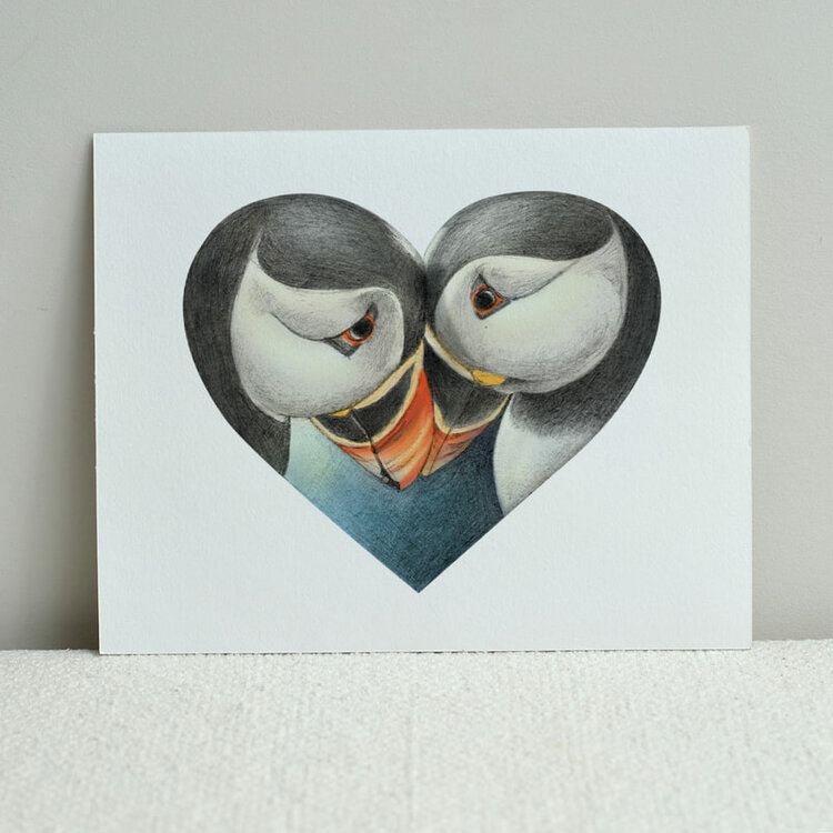 Puffin Snuggle Print