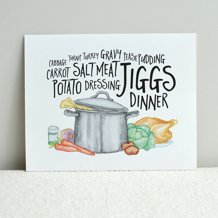 Jiggs Dinner Card