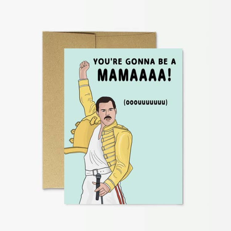Freddie Mercury "New Mama" Card