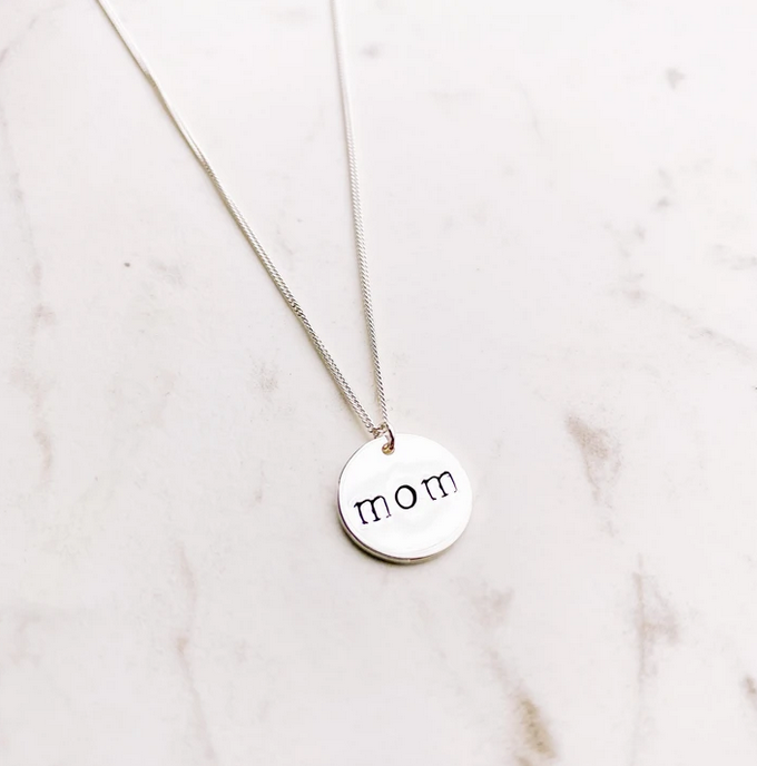 Hand Stamped Mom Necklace - Adora Boutique