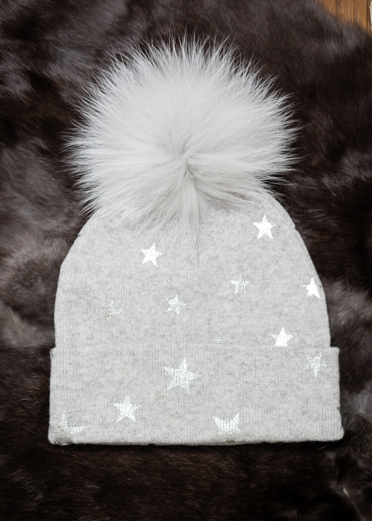 Star Hat w/Fox Pom