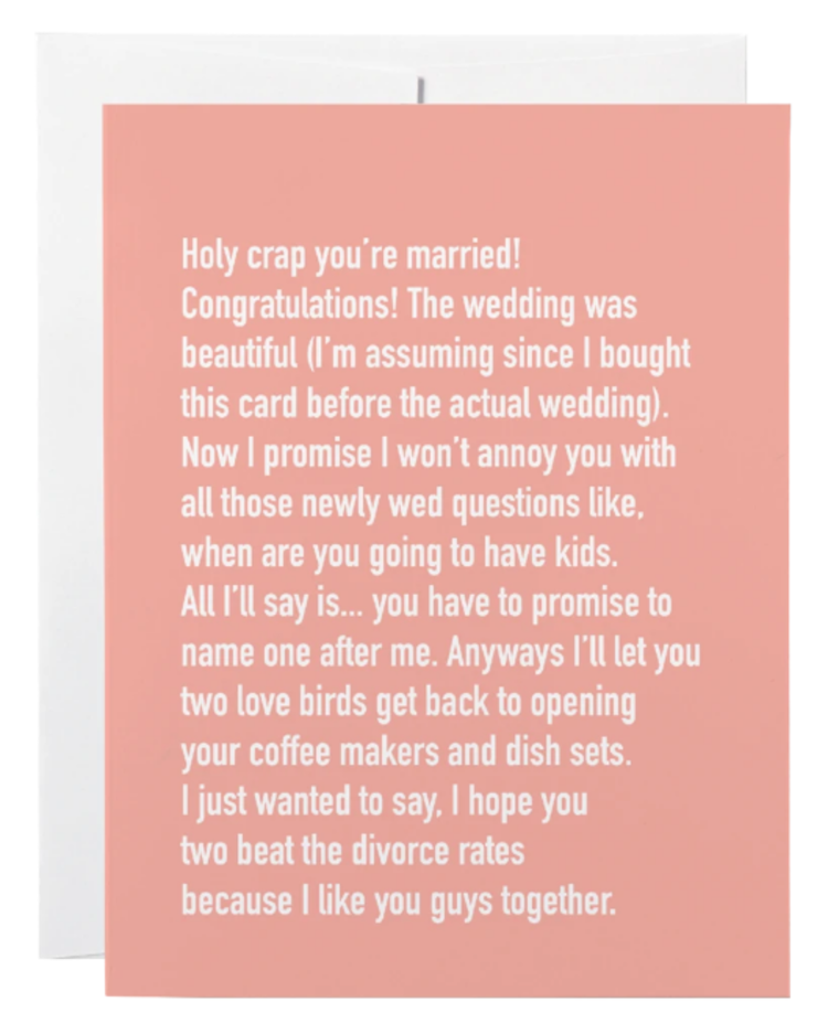 Classy Marriage Greeting Card