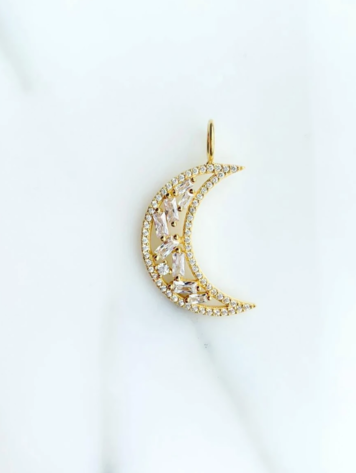 Baguette Moon Charm