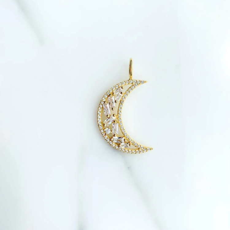 Baguette Moon Charm