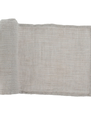 Warm Grey Linen Runner