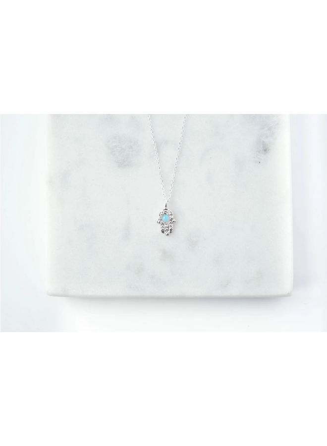 Hamsa Opalite Necklace - Adora Boutique