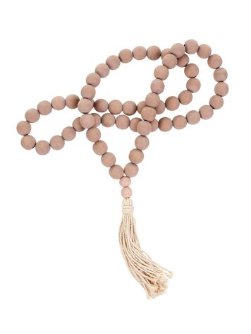 Pink Tassel Blessing Beads