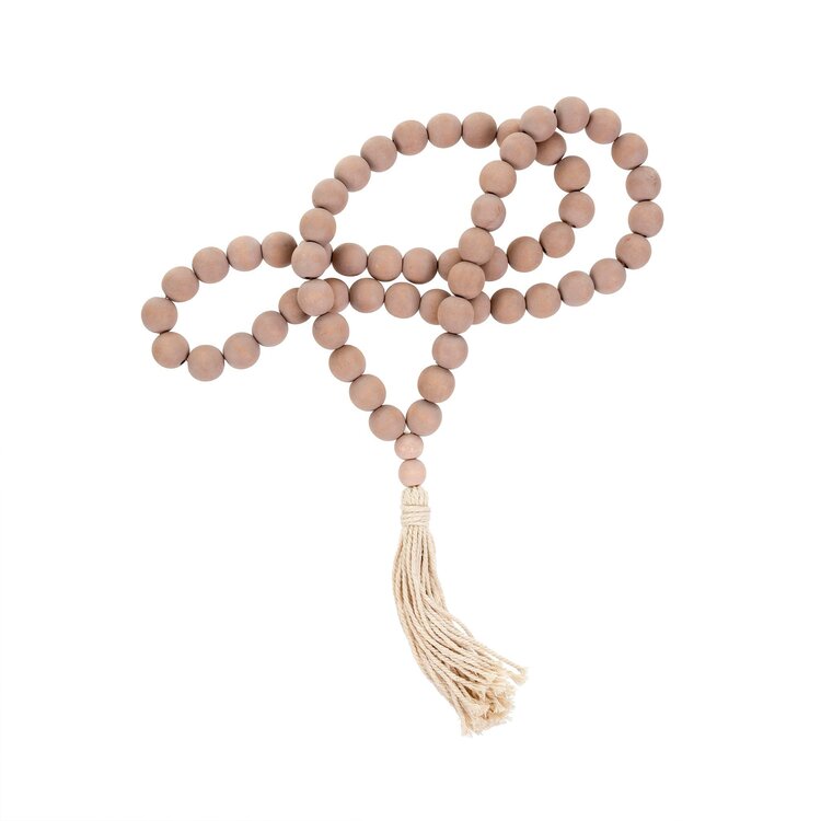 Pink Tassel Blessing Beads