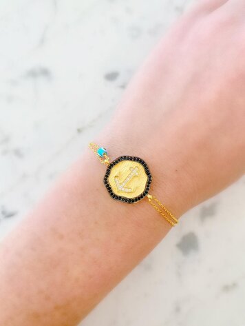 Anchor Medallion Bracelet