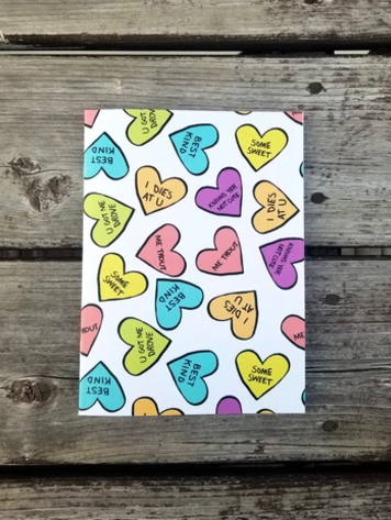 Candy Hearts Notebook