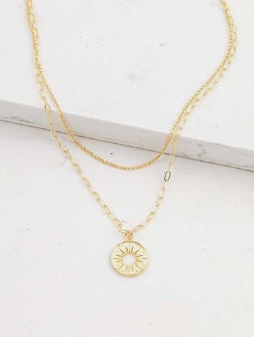 Sunburst Layered Necklace