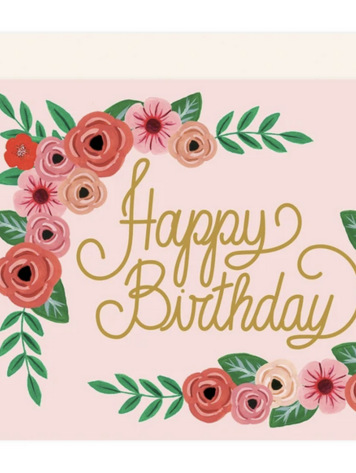 Happy Birthday Floral Rose