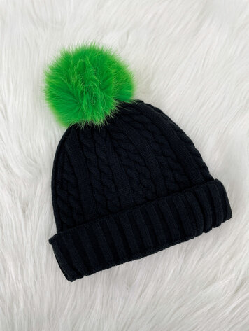 Kids Black Beanie with
