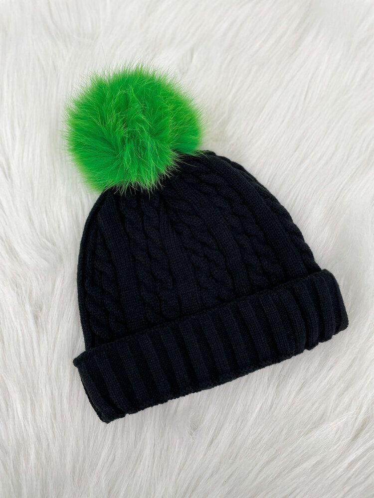 Kids Black Beanie with