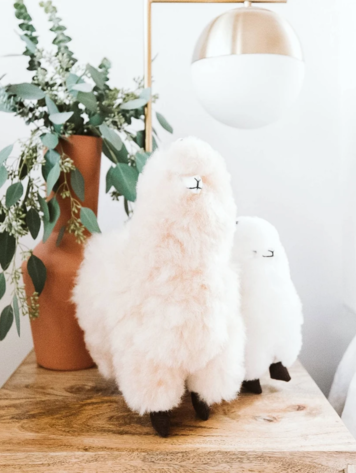 Standing Alpaca White 12"