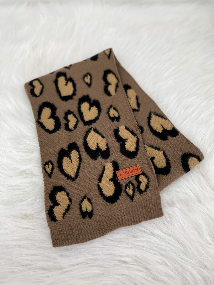 Kid's Heart Patterned Scarf