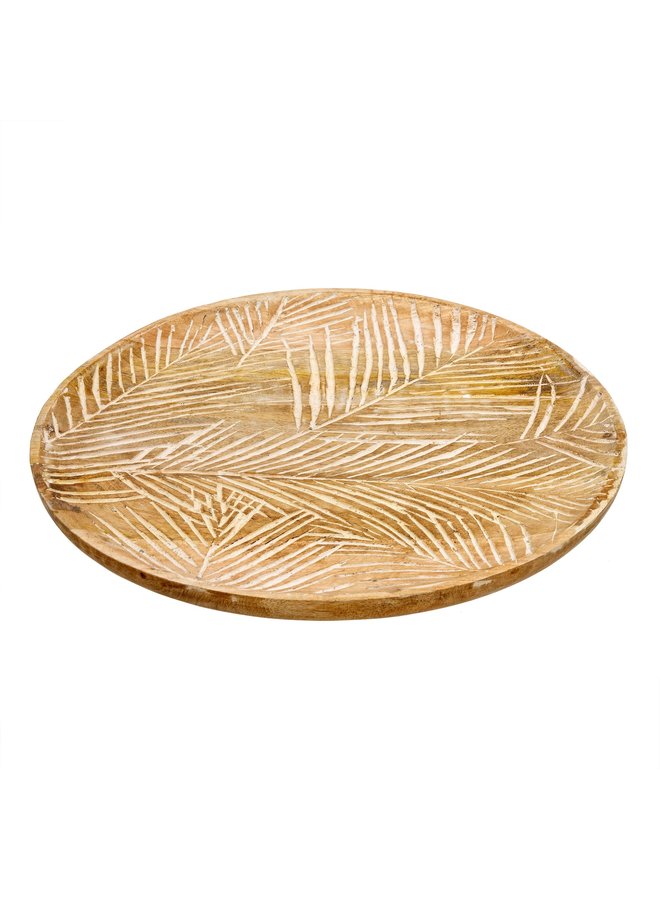 Large Carved Fern Plate