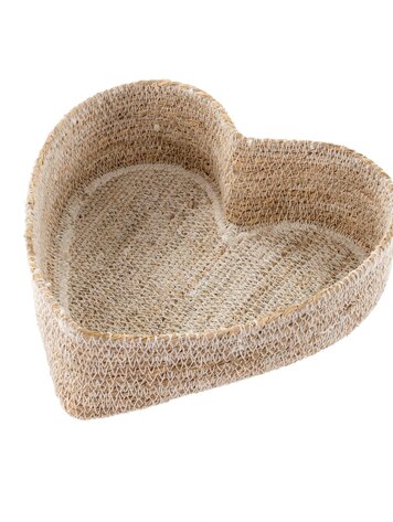 White Heart Seagrass Basket