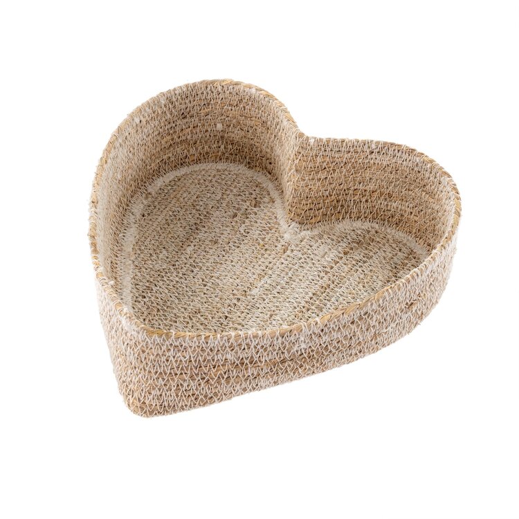 White Heart Seagrass Basket