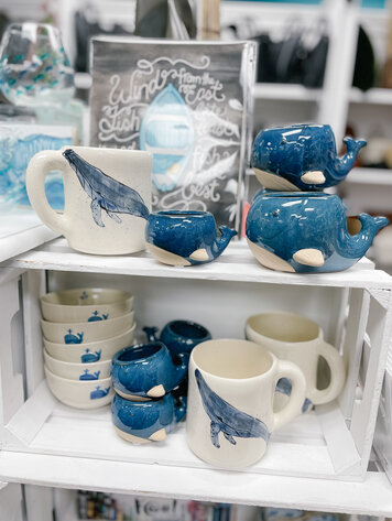 Large Blue Whale Planter