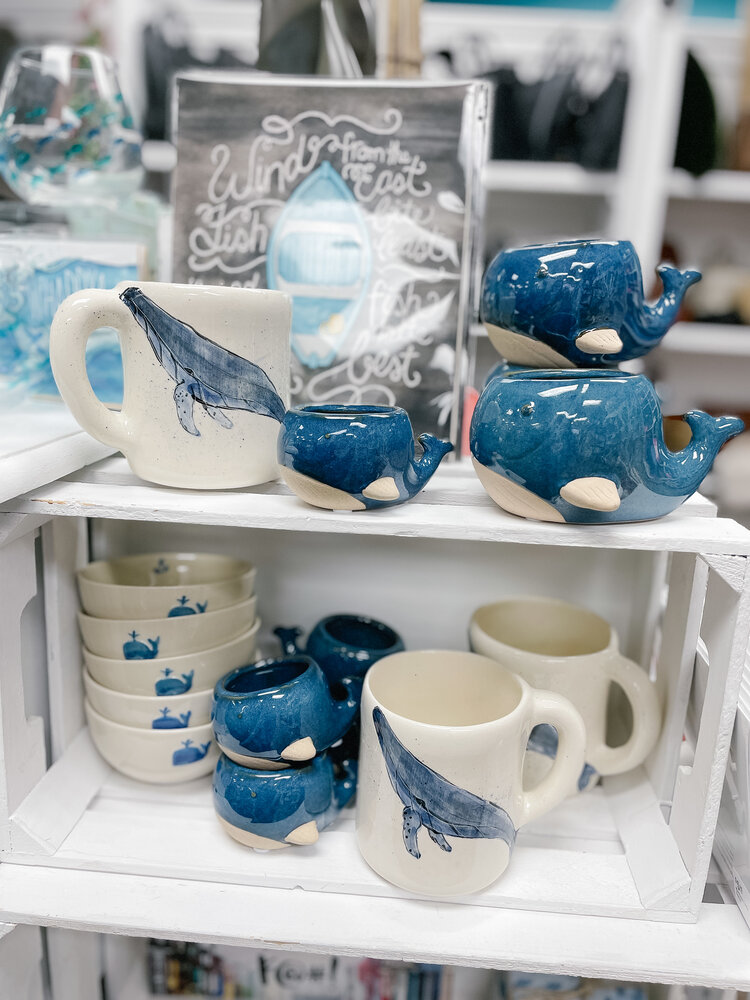 Large Blue Whale Planter