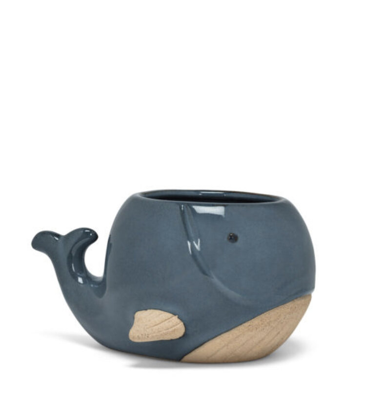 Large Blue Whale Planter