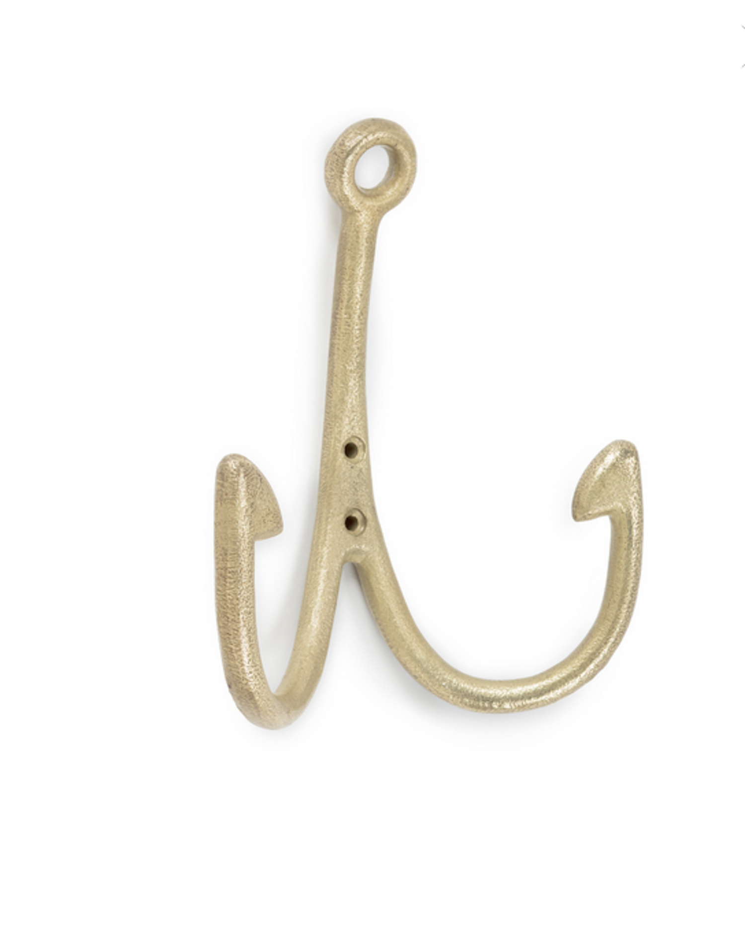 Fish Hook Double Wall Hook - Gold 6