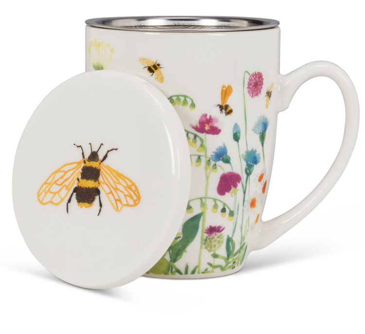 Bee Garden Mug & Strainer