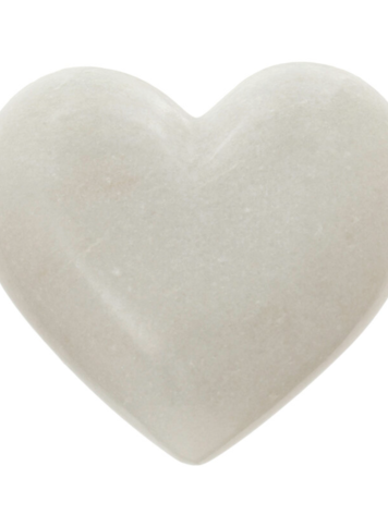 Large White Marble Heart