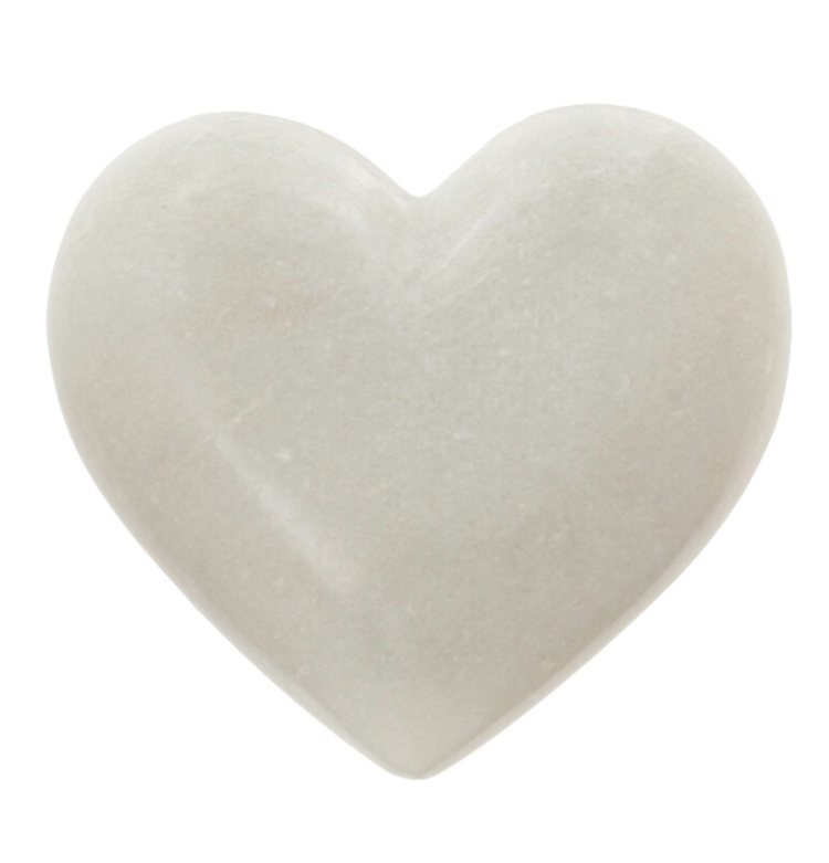 Large White Marble Heart