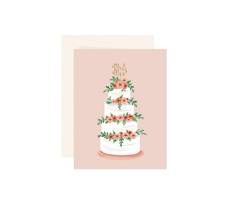 Mr and Mrs Cake Card