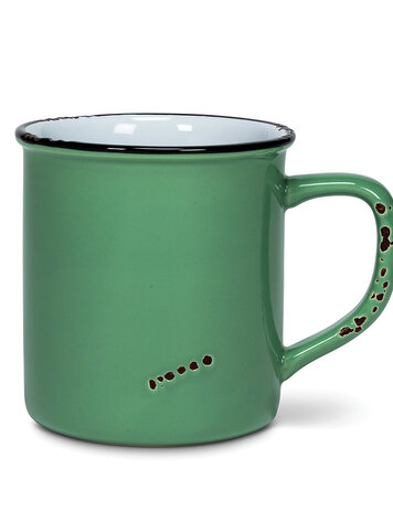 Green Enamel Look Mug