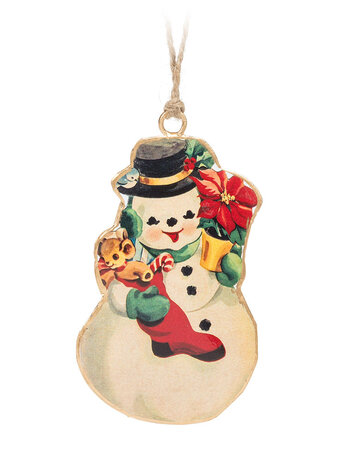 Retro Snowman Ornament