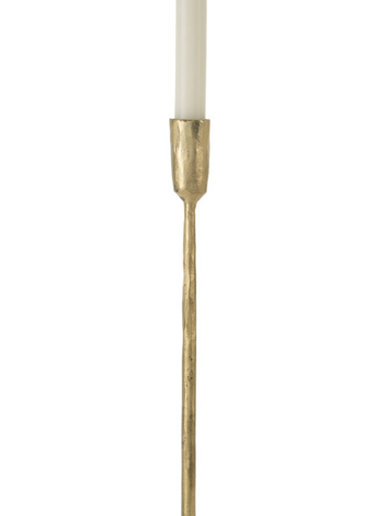 Gold Luna Forged Candlestick