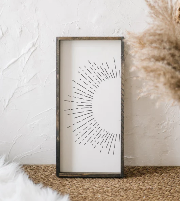 Sunburst Wood Sign