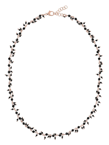 Black Multi Bead Rosary Necklace