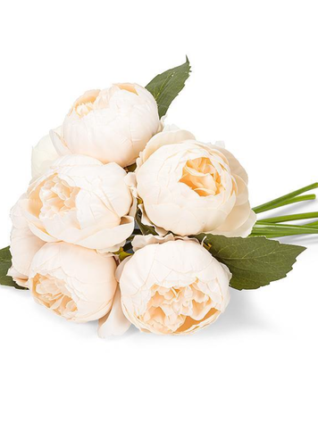 Full Peony Bouquet Ivory