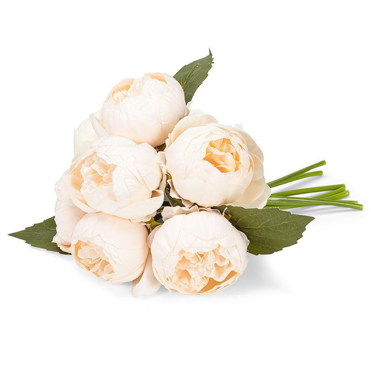 Full Peony Bouquet Ivory