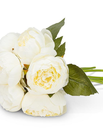 Full Peony Bouquet White