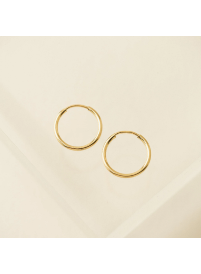 14mm Gold-Filled Infinity Hoop Earrings