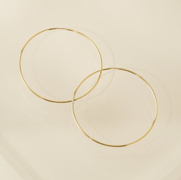 65mm Gold-Filled Infinity Hoop Earrings