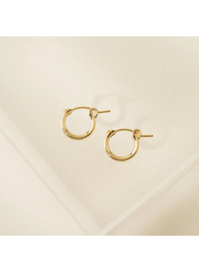 13mm Gold-Filled Wire Hoop Earrings