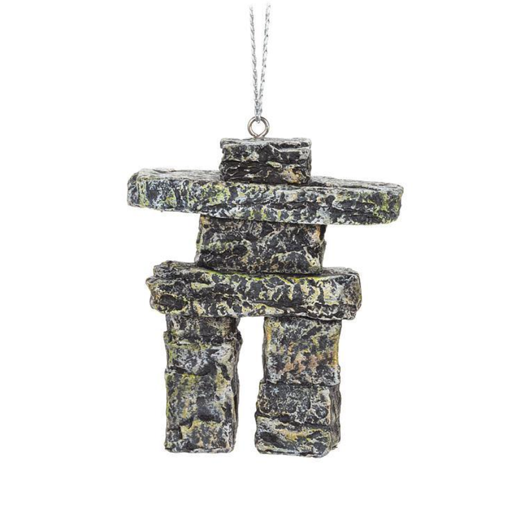 3" Stonelike Inukshuk Ornament