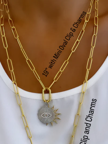 18K Yellow Gold Vermeil Fantasy Story Chain 19"